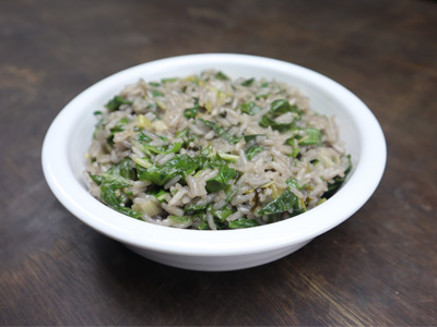 beet-green-risotto-with-green-onions