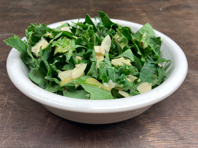 kale-salad-with-peas-and-creamy-dressing